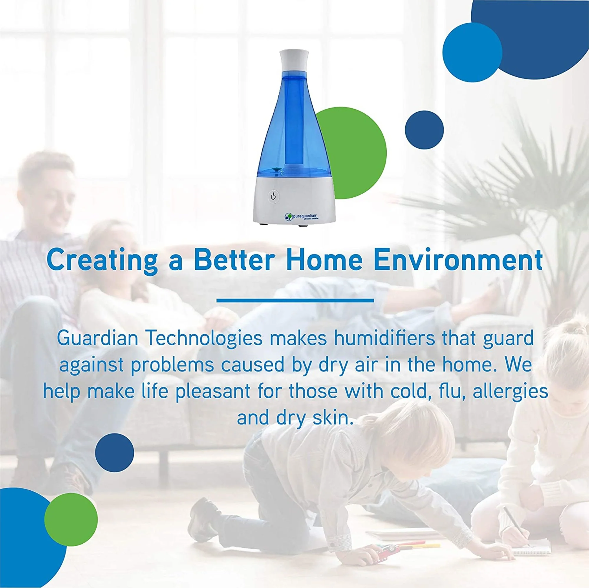 PureGuardian H920BL Ultrasonic Cool Mist Humidifier - Image 2