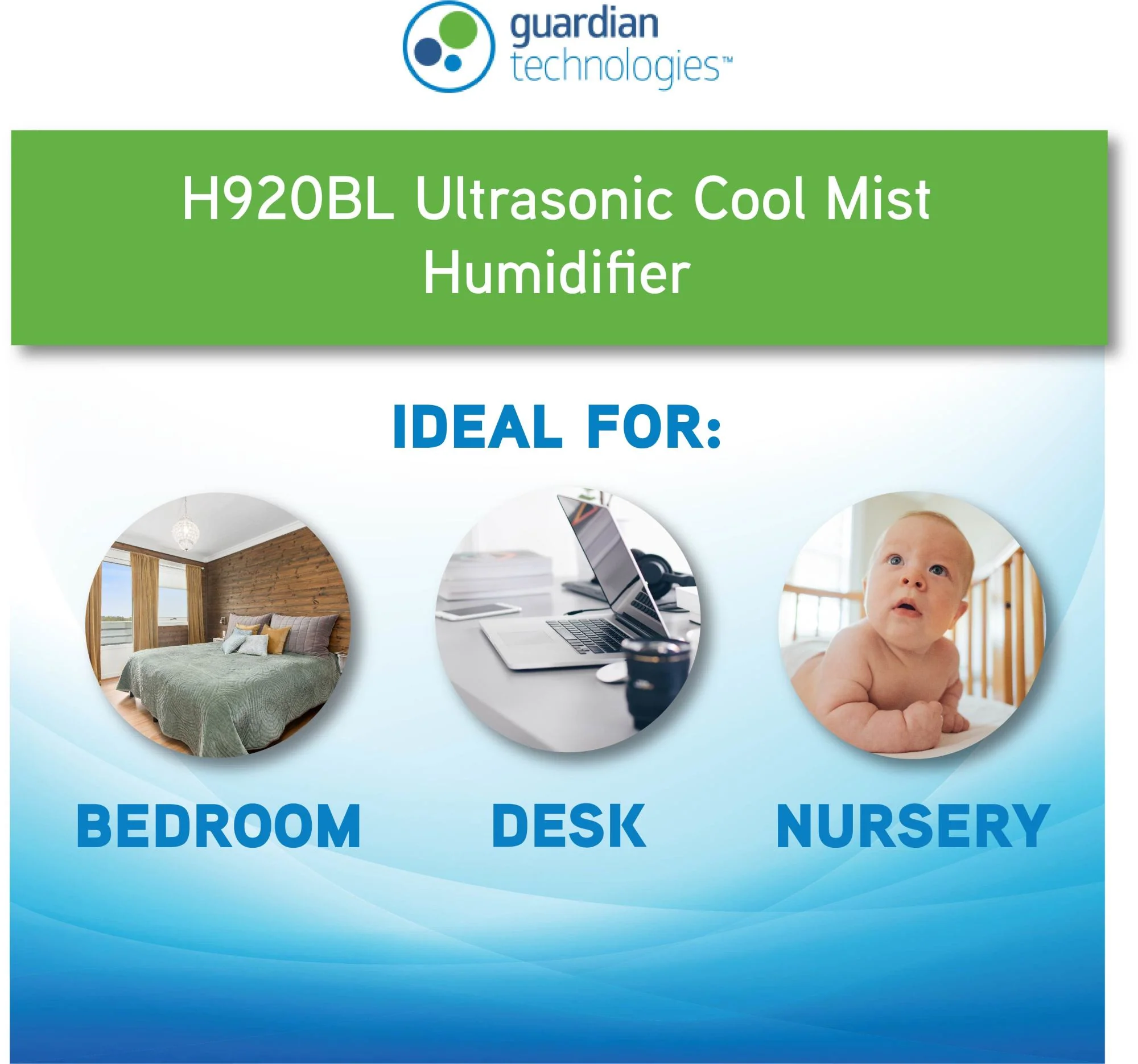 PureGuardian H920BL Ultrasonic Cool Mist Humidifier - Image 5